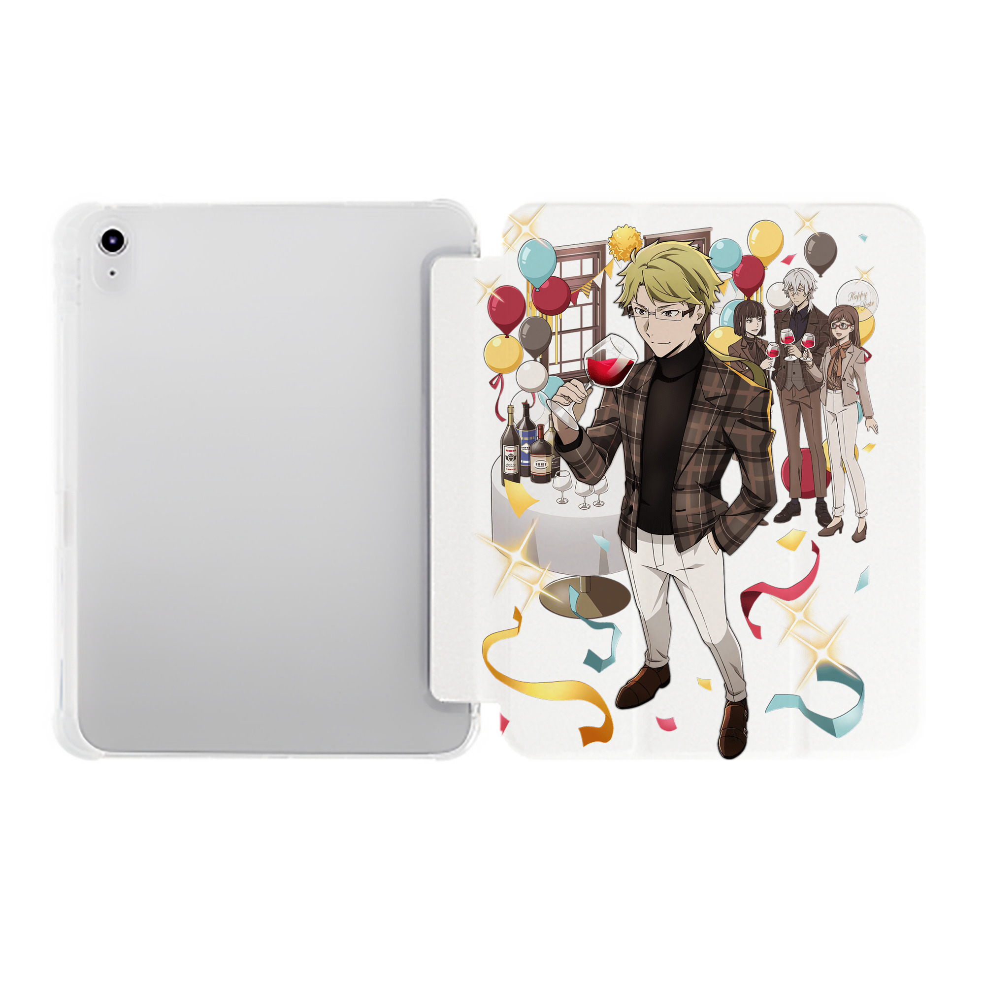 （画像用） 文豪ストレイドッグス Bungo Stray Dogs IPad ケース ペン収納付き 三つ折りスタンド PUレザー×シリコン 対応機種9.5/10.5/10.9インチ